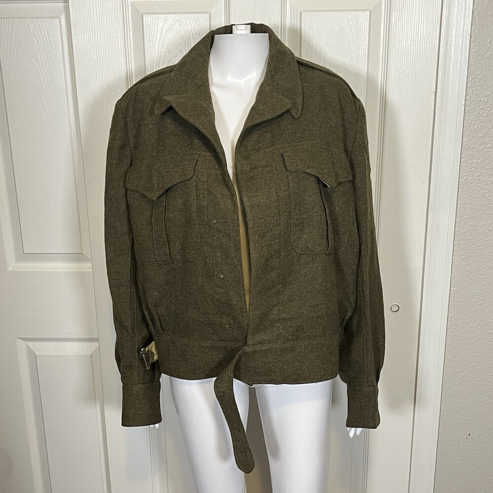 Vintage Military Jacket World War II WWII Women Battle Dress Blouses Serge 1950s